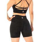 HARSFIT KADIN YÜKSEK BEL SCRUNCH TOPARLAYICI SİYAH KISA ŞORT TAYT 13 CM SİYAH PUSH UP FİTNESS SPOR TAYT
