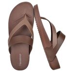 Harssidanzar HL203US Kahverengi Flip Flop Kadın Sandalet