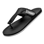 Harssidanzar KM235US Siyah Flip Flops Tanga Erkek Sandalet