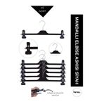 Harvey 40 Adet Mandallı Askılık - Em-38/ 38cm Genişlik (elbise Askısı/ Etek Askısı / Pantolon Askısı)