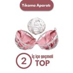 Harvey Sütyen Koruyucu Yıkama Aparatı - Yıkama Topu - Sütyen Eskime Önleyici - Kalın Plastik - Klipsli