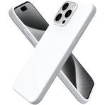 HARVORTEZ iPhone 12 Pro Max Kılıf 6.7" ile Uyumlu Premium Sıvı Silikon Kılıf - Yumuşak Dokulu, Mikrofiber Kadife Astarlı, 3 Katmanlı Darbe Emici Sert Kapak - Beyaz