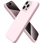 HARVORTEZ iPhone 12 Pro Max Kılıf 6.7" ile Uyumlu Premium Sıvı Silikon Kılıf - Yumuşak Dokulu, Mikrofiber Kadife Astarlı, 3 Katmanlı Darbe Emici Sert Kapak - Pudra Pembe