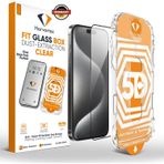 HARVORTEZ iPhone 13 Pro Max / 14 Plus ile Uyumlu Kolay Kurulum Aparatlı Ekran Koruyucu - Anti-Statik Toz Önleyici, 9H+ Ultra Dayanıklı Temperli Cam, Kristal Netliğinde Tam Koruma - Clear