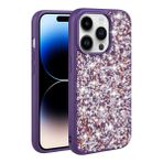 HARVORTEZ iPhone 13 Pro Max Uzun Ömürlü Parlak Taşlı Tasarım Kılıf, Koruyucu Parlak Arka Yüzey, Şık Görünümlü, Rahat Tuş Hissi, Kalın Kamera Çerçeve Kapak, Darbe Emici, Dizayn Case (Derin Mor)