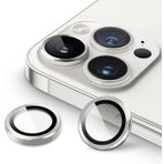 HARVORTEZ iPhone 13 Pro,13 Pro Max için, Kamera Lens Koruyucu, Basit Kurulum, HD Berrak Görüntü, Metal Çerçeve, 9H Temperli Cam, Çizilmeye Dayanıklı, Camera Lens Protector (Gümüş)