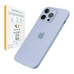 HARVORTEZ iPhone 14 Plus ve 15 Plus Kılıf 6.7" ile Uyumlu, Ultra İnce Cep Telefon Kılıfı, Kamera Bölge Koruyucu, Ekstra Tuşlar, TPU Malzeme BPA İçermez, Kolay Temizlenir Phone Case - Açık Mavi