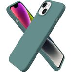 HARVORTEZ iPhone 14 Plus/iPhone 15 Plus Kılıf 6.7" ile Uyumlu Premium Sıvı Silikon Kılıf - Yumuşak Dokulu, Mikrofiber Kadife Astarlı, 3 Katmanlı Darbe Emici Sert Kapak - Kaktüs