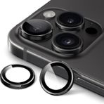 HARVORTEZ iPhone 14 Pro,14 Pro Max için, Kamera Lens Koruyucu, Basit Kurulum, HD Berrak Görüntü, Metal Çerçeve, 9H Temperli Cam, Çizilmeye Dayanıklı, Camera Lens Protector (Siyah)