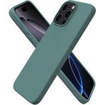 HARVORTEZ iPhone 15 Pro Max Kılıf 6.7" ile Uyumlu Premium Sıvı Silikon Kılıf - Yumuşak Dokulu, Mikrofiber Kadife Astarlı, 3 Katmanlı Darbe Emici Sert Kapak - Kaktüs