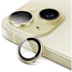 HARVORTEZ iPhone 15,15 Plus için, Kamera Lens Koruyucu, Basit Kurulum, HD Berrak Görüntü, Metal Çerçeve, 9H Temperli Cam, Çizilmeye Dayanıklı, Camera Lens Protector (Sarı)