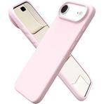 HARVORTEZ iPhone 17 Air Kılıf 6.5" ile Uyumlu Premium Sıvı Silikon Kılıf - Yumuşak Dokulu, Mikrofiber Kadife Astarlı, 3 Katmanlı Darbe Emici Sert Kapak - Pudra Pembe