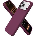 HARVORTEZ iPhone 17 Pro Kılıf 6.3" ile Uyumlu Premium Sıvı Silikon Kılıf - Yumuşak Dokulu, Mikrofiber Kadife Astarlı, 3 Katmanlı Darbe Emici Sert Kapak - Bordo