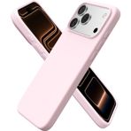 HARVORTEZ iPhone 17 Pro Kılıf 6.3" ile Uyumlu Premium Sıvı Silikon Kılıf - Yumuşak Dokulu, Mikrofiber Kadife Astarlı, 3 Katmanlı Darbe Emici Sert Kapak - Pudra Pembe
