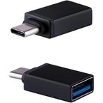HARVORTEZ Type-C to USB 3.1 OTG Dönüştürücü Adaptör - 5Gbps Yüksek Hızlı Veri Transferi, iPhone 15/16/17, MacBook, iPad ve Android ile Uyumlu Metal Kasa Çevirici - Siyah
