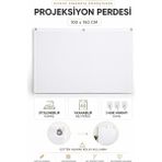 Harvox 100X150 cm Projeksiyon Perdesi Katlanabilir Taşınabilir Duvar Projeksiyon Perdesi