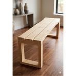 Has Aks Orman Ladin Masif Ahşap Bank Tabure 70X30 cm Naturel