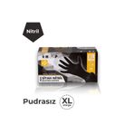 Has-Pet Ekstra Kalın Siyah Nitril Pudrasız Eldiven Xl Dövme Eldiveni