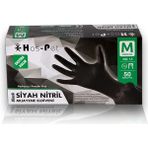 Has-pet Haspet Nitril Siyah Pudrasız Eldiven - M Beden 100 Adet