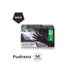 Has-Pet Haspet Siyah Nitril Eldiven 100'lü Paket M Beden **1 Paket**