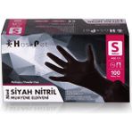 Has-pet Haspet Siyah Nitril Pudrasız Siyah Eldiven - S Beden