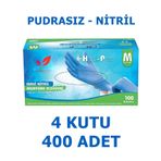 Has-Pet Medium 100'lü Mavi Pudrasız Nitril Muayene Eldiveni