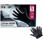 Has-Pet Siyah Pudrasız Nitril Eldiven (Small) 100'LÜ 20 Paket - 1 Koli