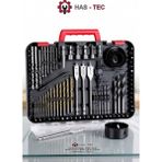 HAS - TEC 100 Parça Kapsamlı Matkap Uç Seti | Ahşap, Metal, Beton Uçları, Panç ve Tornavida Uç Seti