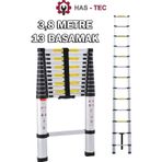 HAS-TEC 13 Basamaklı Düz Uzayan Teleskopik Merdiven 3,8 m