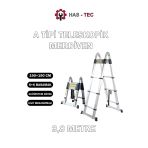 HAS-TEC 6+6 Basamaklı Çift Taraflı A Tipi Uzayan Teleskopik Merdiven 3,8 m
