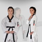Haşado Fitilli Siyah Yaka Taekwondo Elbisesi Dobok Üst Kuşak - 140 cm