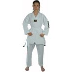Haşado Taekwondo Beyaz Yaka Fitilli Acemi Elbise - 150 cm