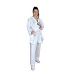 HAŞADO Taekwondo Beyaz Yaka Fitilli Acemi Elbise (BEYAZ YAKA, 140)