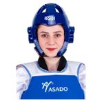 HAŞADO Taekwondo, Boks, Kickboks, Karate Kapalı Camlı Mantar Kask (MAVİ, M)
