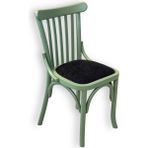 Hasağaç Baia Modern Pastel Yeşil Ahşap Bentwood Kavisli Ayaklı Kumaş Oturma Sandalyesi