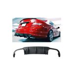 HasAkman Mercedes W204 C63 Uyumlu Amg Difüzör Piona Black 2007 2008 2009 2010 2011 Sağ Sol Çift Egzoz Çıkışlı
