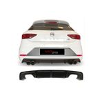 HasAkman Seat Leon Mk3.5 Custom Uyumlu Difüzör Piona Black 2017 2018 2019 2020 Sağ Sol Çift Egzoz Çıkışlı