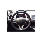 Hasbay Dikişli Deri Direksiyon Kılıfı Damarlı/Noktalı Deri Kırmızı Dikişli Honda Civic 2007-2012