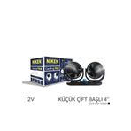 HasbeeParts Araç Içi Vantilatör Küçük Çift Başlı 12v 4 inç Üniversal Niken