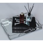 Hasdil Home Lazer Kesim Kare Model Dekoratif Aynalı, Söz, Nişan, Sunum, Damat, Kahve Tepsisi Tray-05