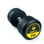 Hasgym 30 kg Kauçuk Kaplı Profesyonel Olimpik Dumbbell ( Dambıl ) - Siyah