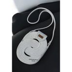 Hasır Çanta Günlük Pullu Ekru Çanta Telefon Çantası Omuz Çantası Handmade OZLEM1037