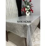 Hasır Desen Lüks Pvc Silinebilir Masa Örtüsü Tüm Renk ve Ölçüler - Gri - 140 x 350 cm