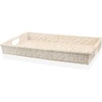 Hasır Dikdörtgen Tepsi 45X31X6 Cm, Siyah, Şık ve Kullanışlı Ev Dekorasyonu - Seçenek 1 - Ahşap