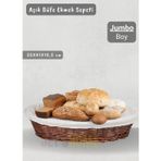 Hasır Ekmek Sepeti Oval Açık Büfe Sepeti Yılbaşı Sepeti Jumbo Boy 55 Cm