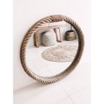 Hasır Halat Çerçeveli Yuvarlak Duvar Aynası - 80 cm (2)