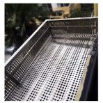 Hasır Levhalar,,304 Paslanmaz Çelik Delikli Plaka - Gümüş Pencere Eşiği Damla Önleyici Mesh, 10mm Delik Çapı, Dayanıklı Balkon Koruma Ağı, 0.8mm Kalınlık, 61x122cm Boyut