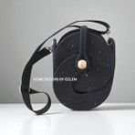 Hasır Omuz Çantası Telefon Çantası Günlük Çanta El Emeği Handmade - --Siyah