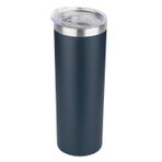 HASLE OUTFITTERS 20oz Paslanmaz Çelik Kapaklı Sıska Bardak, Çift Duvar Vakum İnce Su Bardağı, Yeniden Kullanılabilir Metal Seyahat Kahve Kupası 1 Paket, Lacivert
