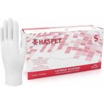 Haspet Beyaz Pudralı Lateks Eldiven Small 100'LÜ